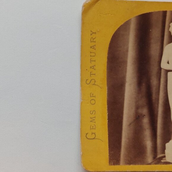 ANTIQUE STEREOGRAPH CARD The Tinted Venus - John Gibson Marble Statue - Picture 2 of 5